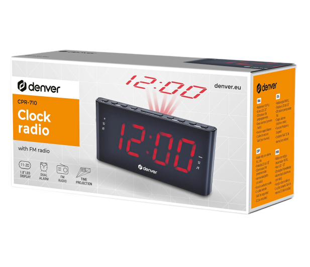 Denver Radiobudzik Denver CPR-710 z projektorem czasu na suficie - 1535086 - zdjęcie 3